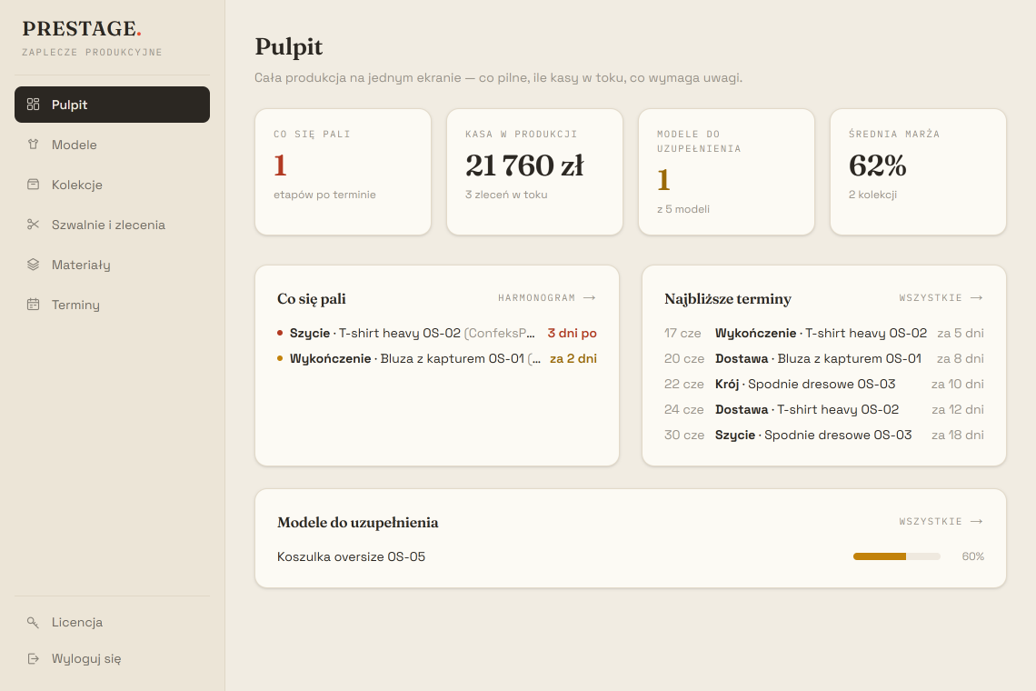 Pulpit PRESTAGE — cała produkcja marki na jednym ekranie